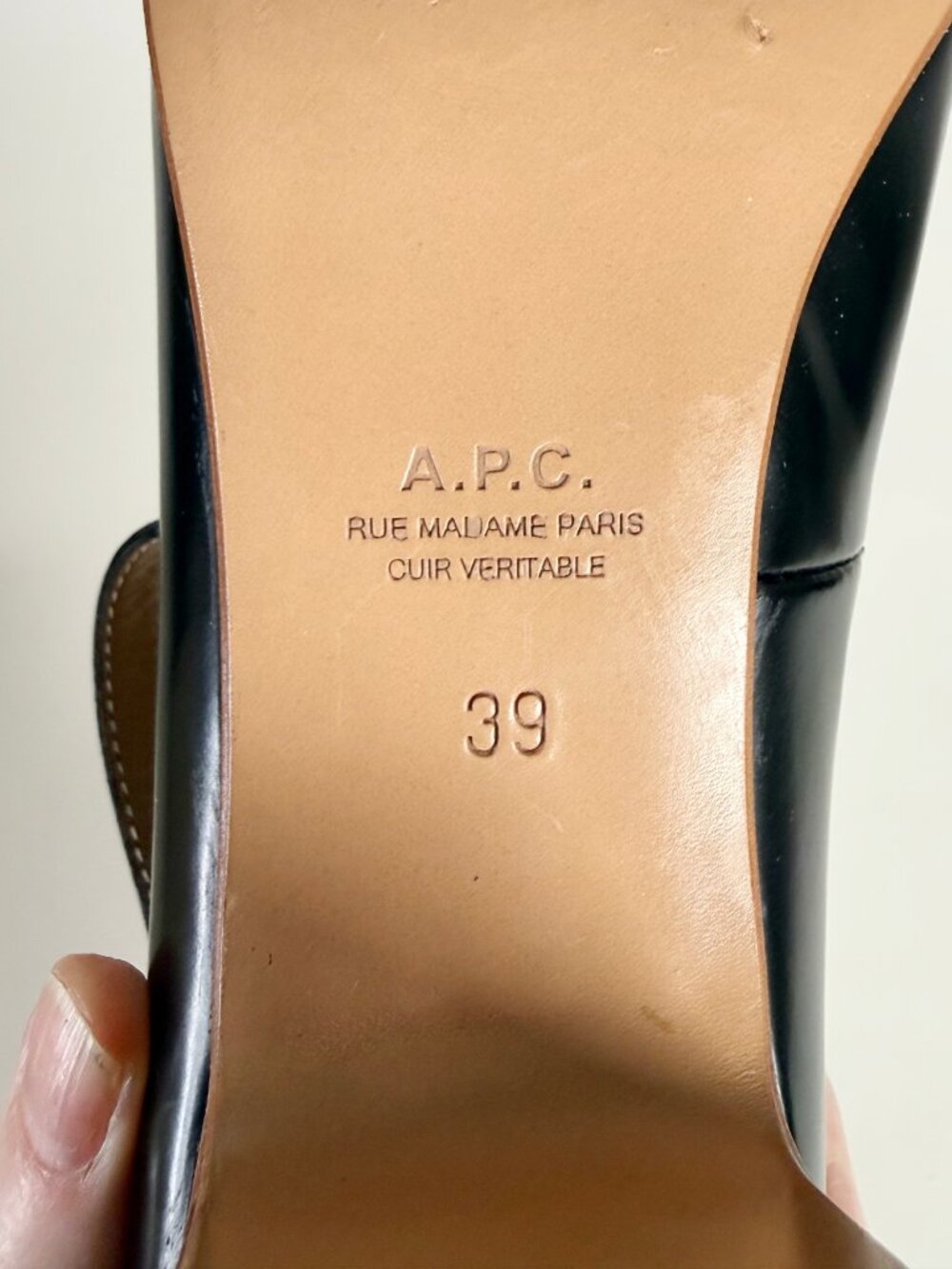 A.P.C. Women's Black Jasmine Mary Jane Shoes EU 39 - Picture 4 of 6